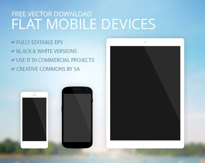 Mobile phone mockups: kostenloser Vektor-Download