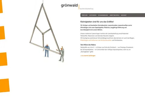 Screenshot/Foto vom Projekt grönwald Website Relaunch