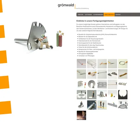 Screenshot/Foto vom Projekt grönwald Website Relaunch