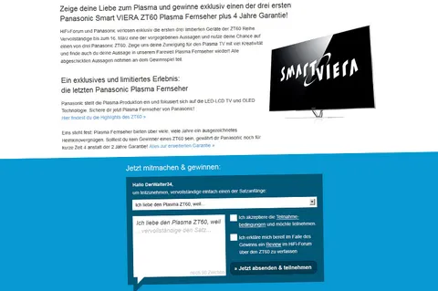 Screenshot/Foto vom Projekt HiFi-Forum.de Gewinnspiel Panasonic ZT60