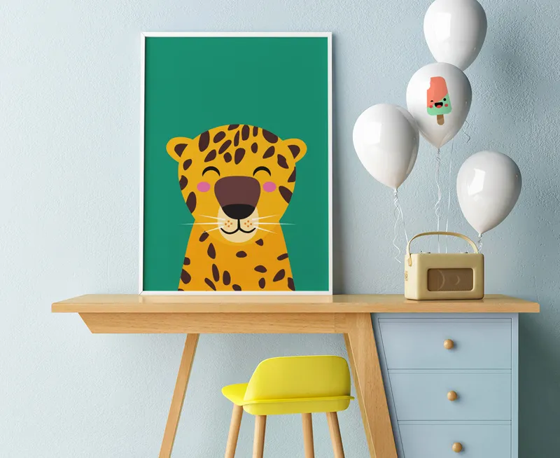 Leopard-Poster für Kinderzimmer